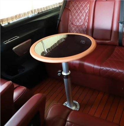 round van back seat vip food card table