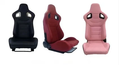 Recline PVC Leather Dual Slider Racing Bucket Seat