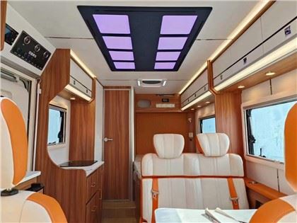 RV Luxury Leather bench seat With Safety Belt