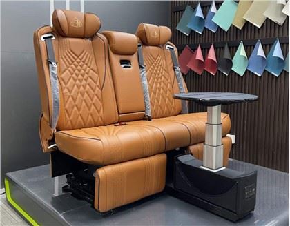 Three-person Van VIP Bench With Hidden Electric Table